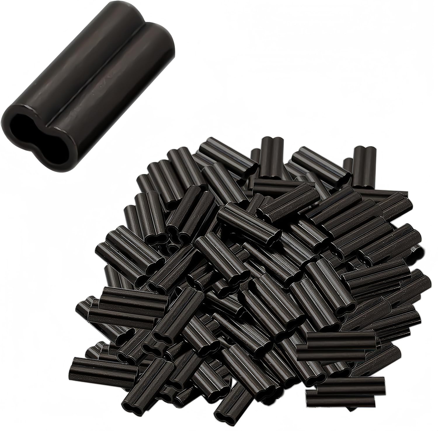 Monofilament Line - ทองแดง Double Barrel CRIMP Sleeves สายตกปลา
